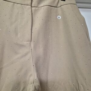 Beige Studded Pants
